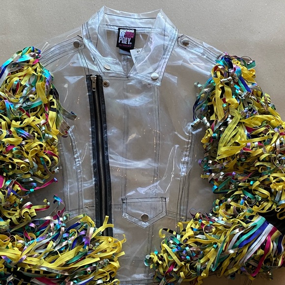 Harley Quinn Pvc Tape Jacket Sz Xl 